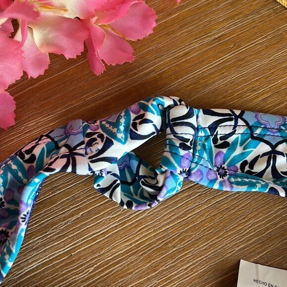 Cremieux Blue and Purple Side Loop Hipster Bikini Bottom Size Large - Picture 3 of 10